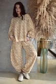 Indira Lantern Sleeve Sweatshirt Tuscan Sun & Tan